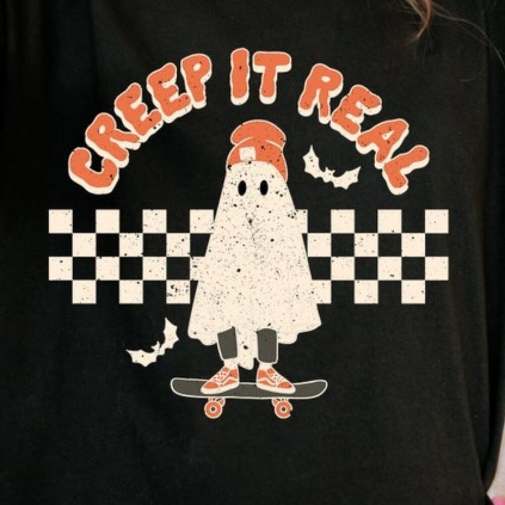 Retro Halloween shirt, Creep it Real Shirt - Picture 3 of 3